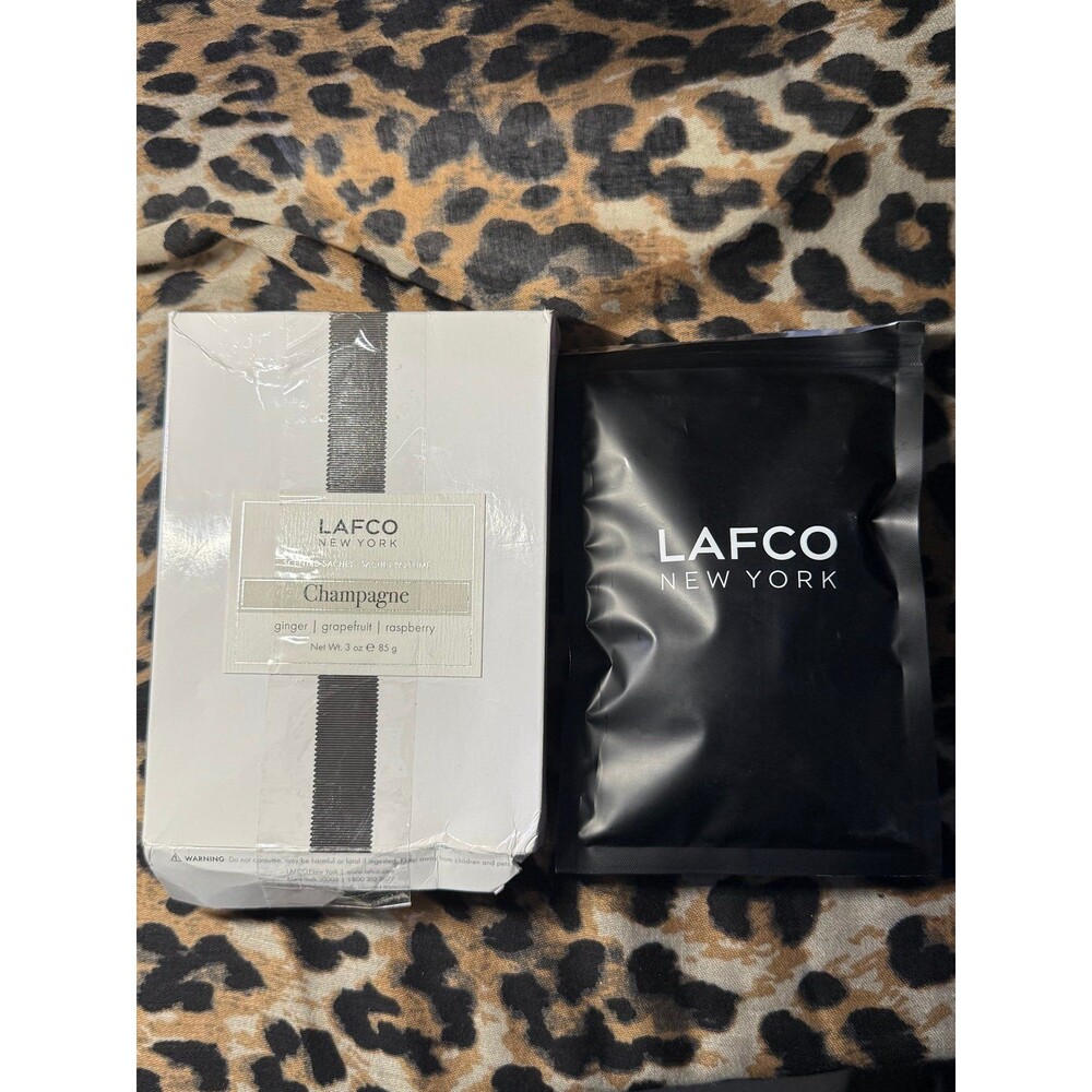 LAFCO New York Champagne Scented Sachet Perfume | Ginger Grapefruit Raspberry |